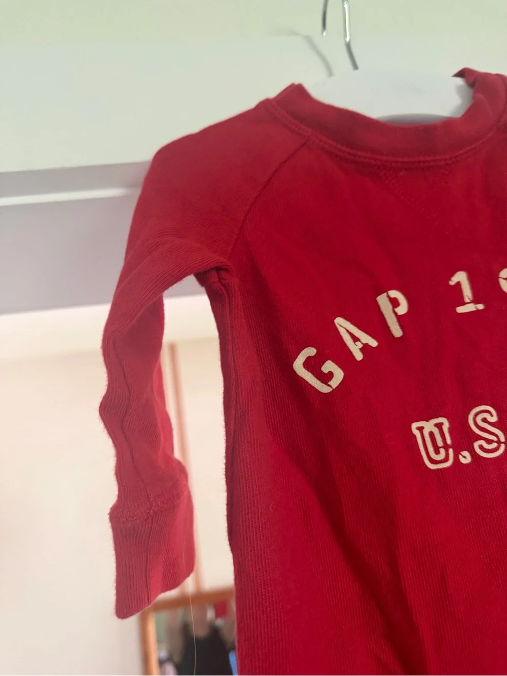 GAP Red 1969 U.S.A. Baby Romper